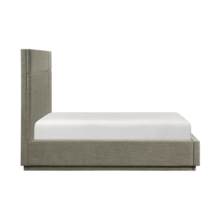 Paola Queen Platform Bed FOREST GREEN