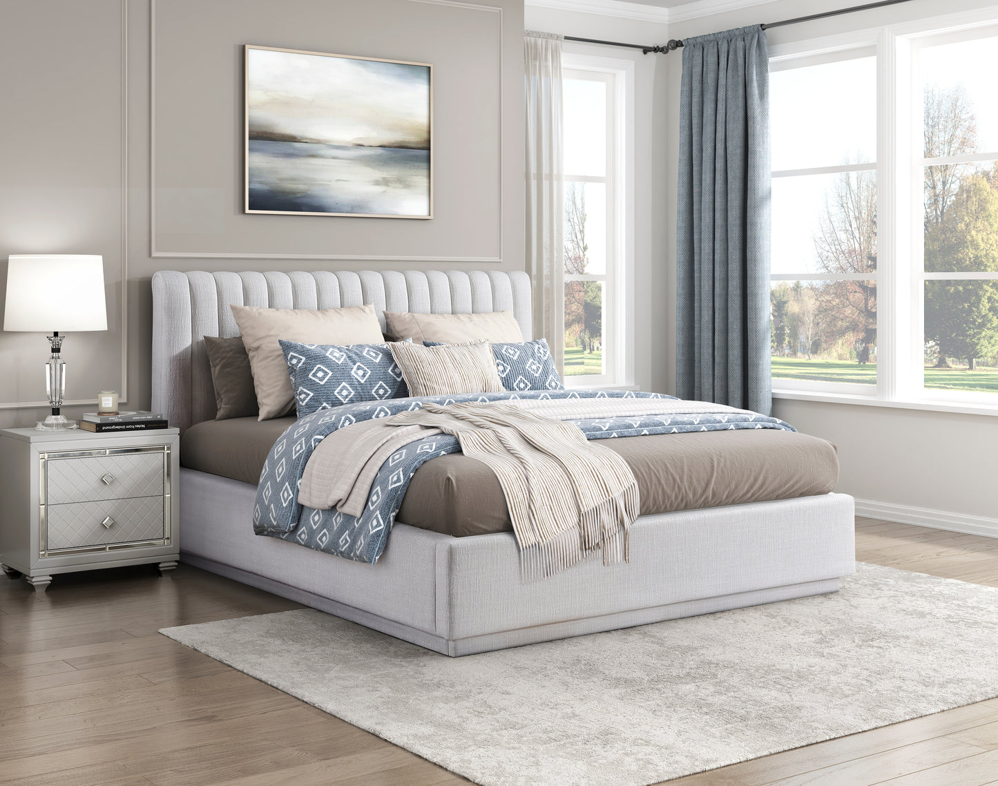 Mulvane Queen Platform Bed NATURAL