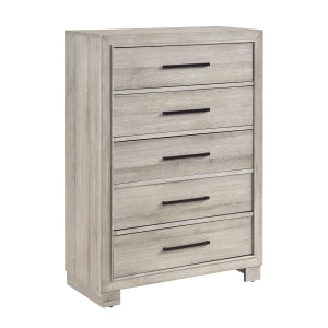 Everett 5 Drawer Chest GREY