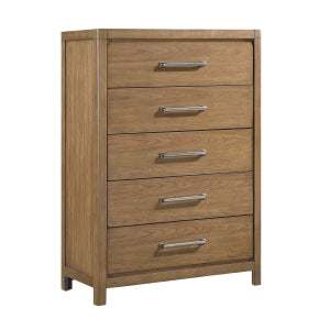 Charlotte 5 Drawer Chest LITE BROWN