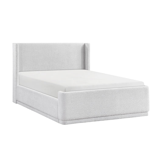 Carmel Queen Platform Bed LITE GREY