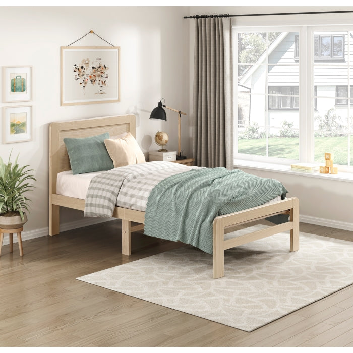 Carter Twin Platform Bed NATURAL