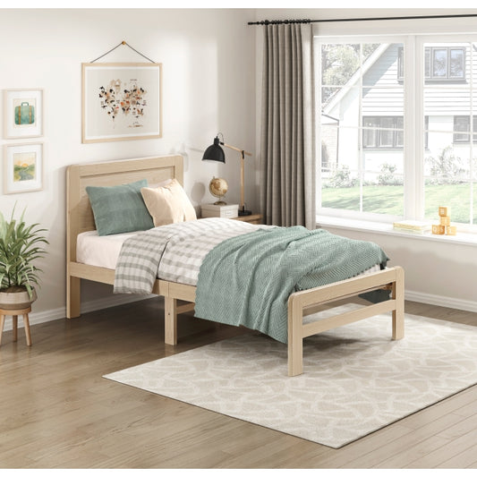 Carter Twin Platform Bed NATURAL