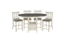 Junipero 5pcs Counter Set ANTIQUE WHITE/ROSY BROWN