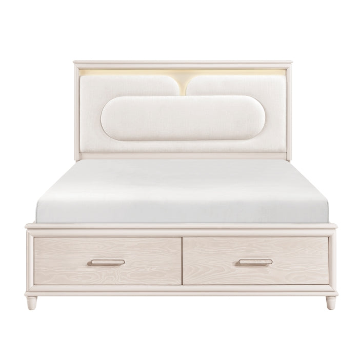 Queen Storage Platform Bed W/LED new collection no name