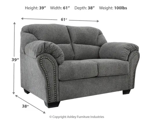 Allmaxx Loveseat PEWTER