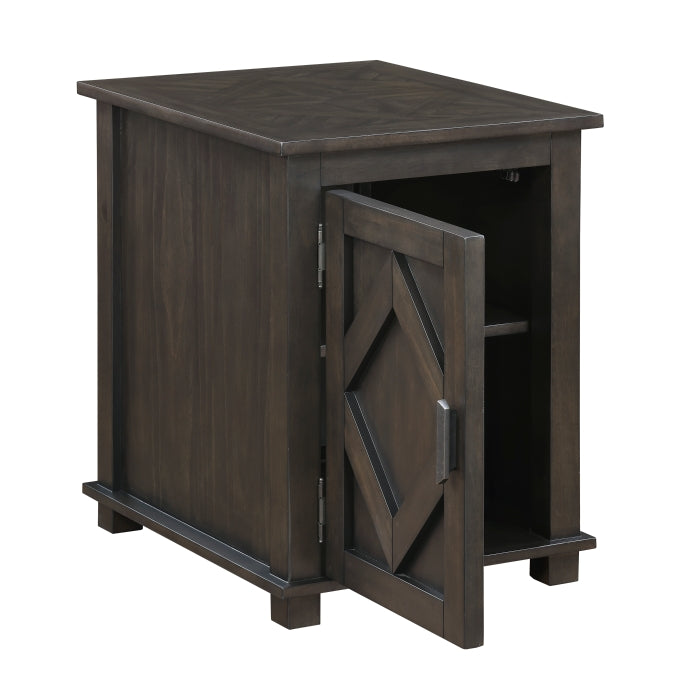 Lakeside Door End Table BROWN