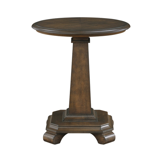 Rochester Round End Table BROWN
