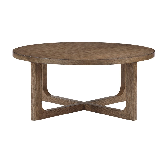 Blake Round Coffee Table LITE BROWN