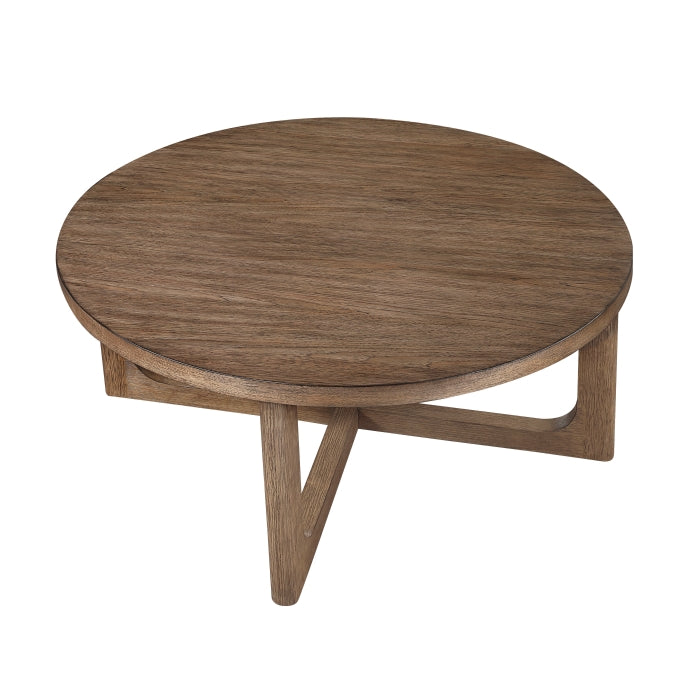 Blake Round Coffee Table LITE BROWN
