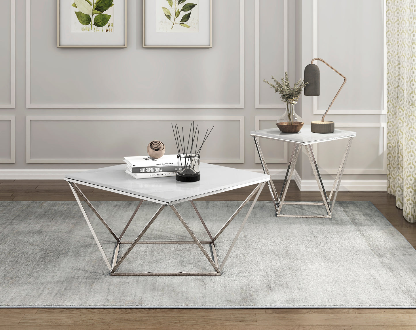 Alfeo End Table SILVER