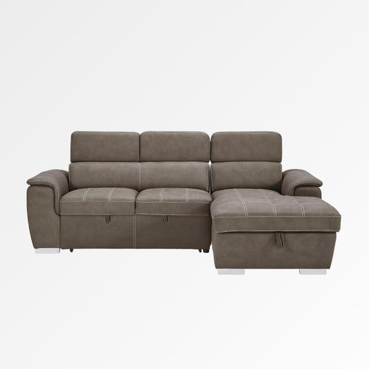 FERRIDAY 2-Piece Sleeper Sectional (Taupe)