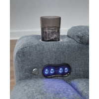 Studio Cave PWR REC Sofa with ADJ Headrest STEEL