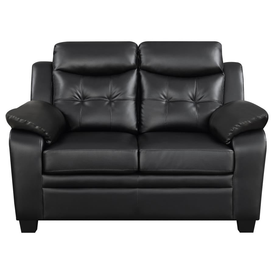Finley Loveseat BLACK VINLY