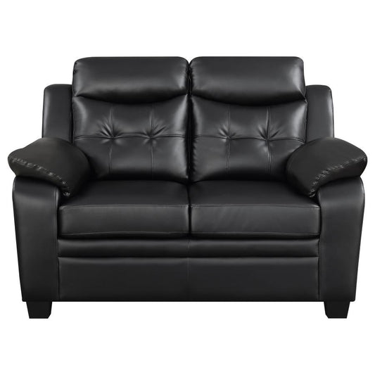 Finley Loveseat BLACK VINLY