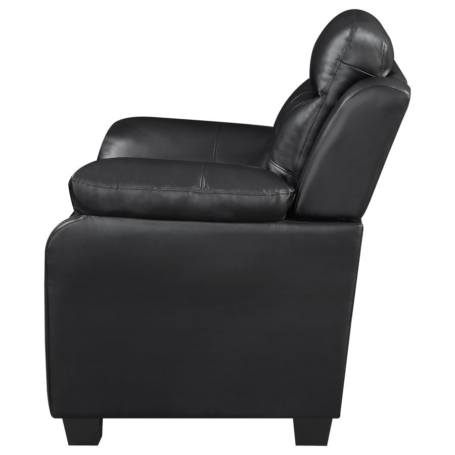 Finley Loveseat BLACK VINLY