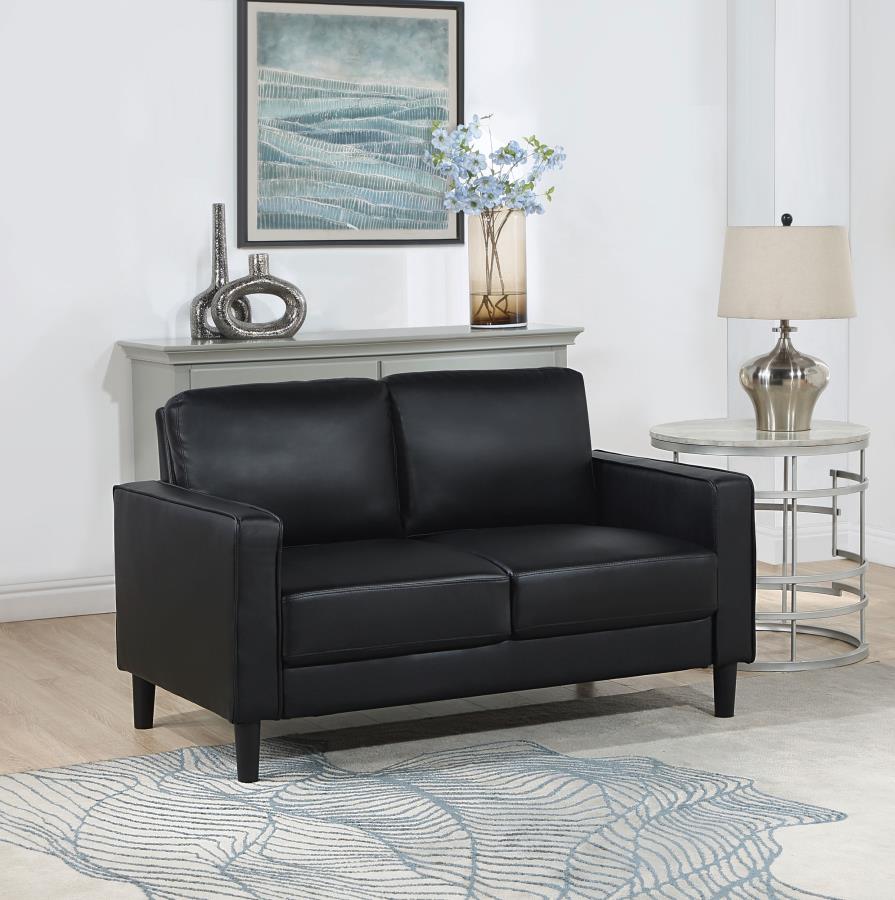 Ruth Loveseat BLACK VINLY