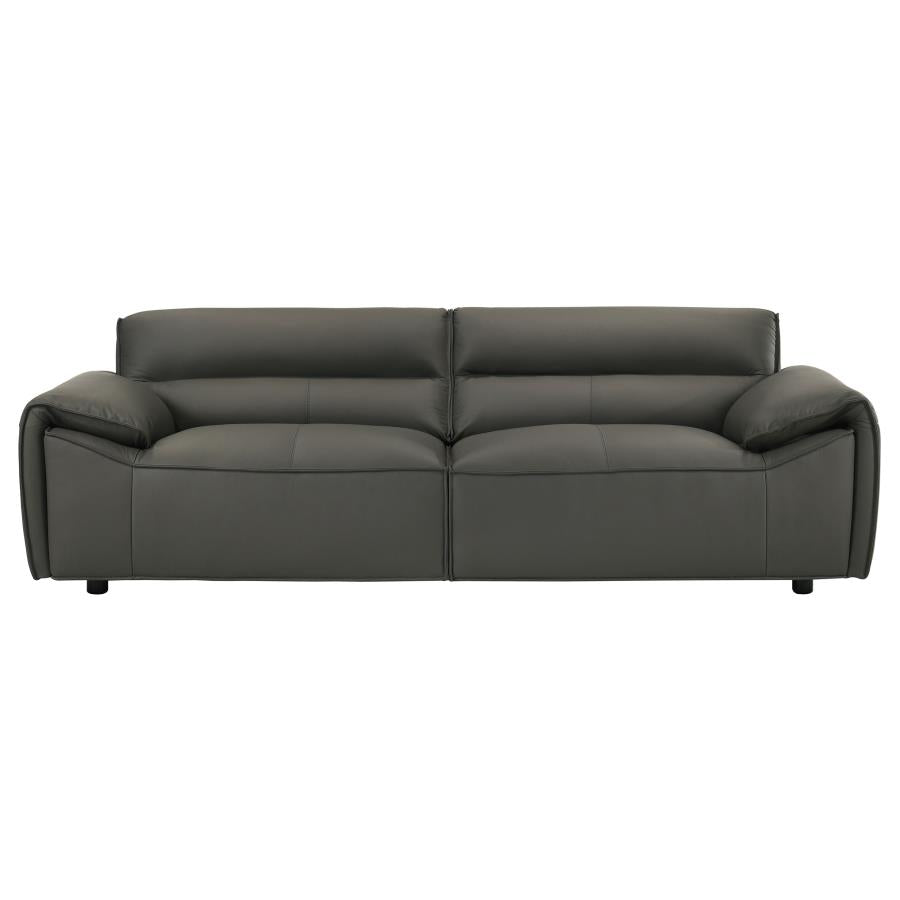 Buxton 100% Leather Sofa GRAPHITE