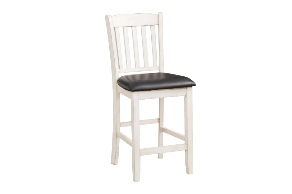 Kiwi 5pcs Counter Set W/Drop Leaf- WHITE WASH/DARK CHERRY