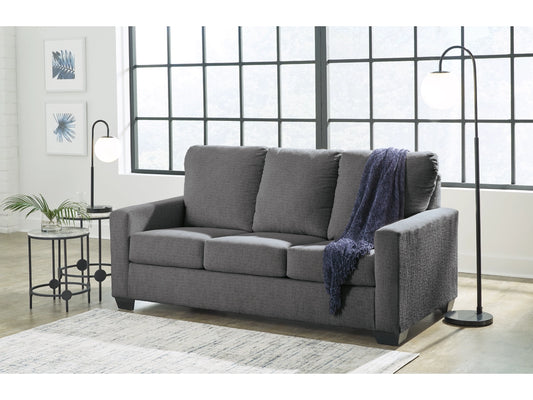 Rannis Full Size Sofa Bed W/Memory Foam Mattress PEWTER