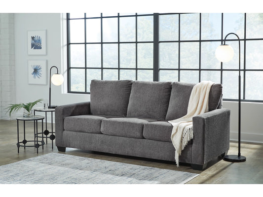 Rannis Queen Sofa Bed W/Memory Foam Mattress PEWTER