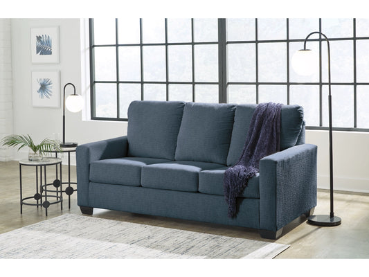Rannis Full Size Sofa Bed W/Memory Foam Mattress NAVY