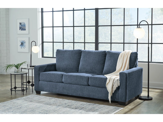 Rannis Queen Sofa Bed W/Memory Foam Mattress NAVY