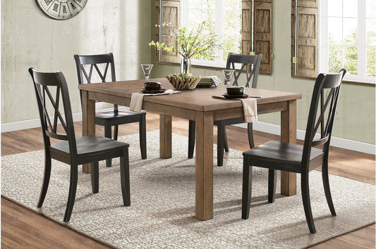 Janina 5pcs Dinette Set BLACK CHAIRS
