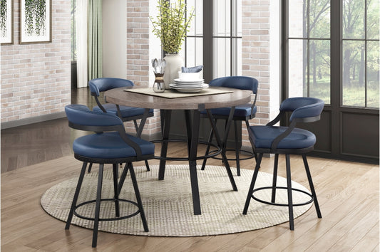 Crowley 5pcs Counter Set BLUE STOOLS