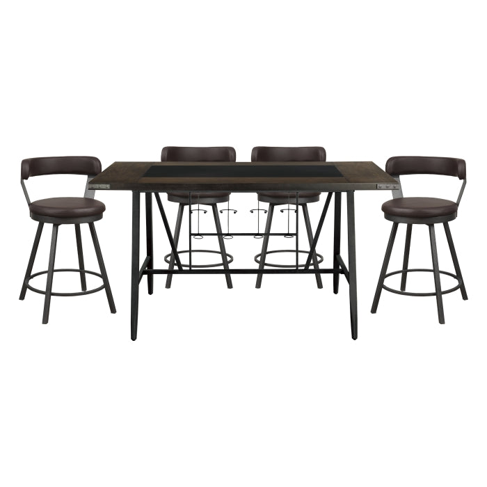 Appert 5pcs Counter Set BROWN STOOLS