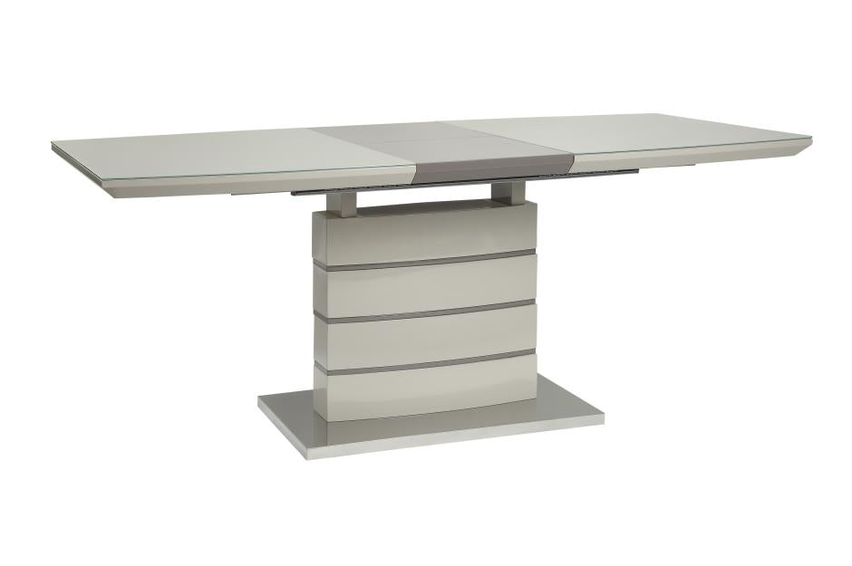 Glissland 5pcs Dining Set WHITE/TAUPE