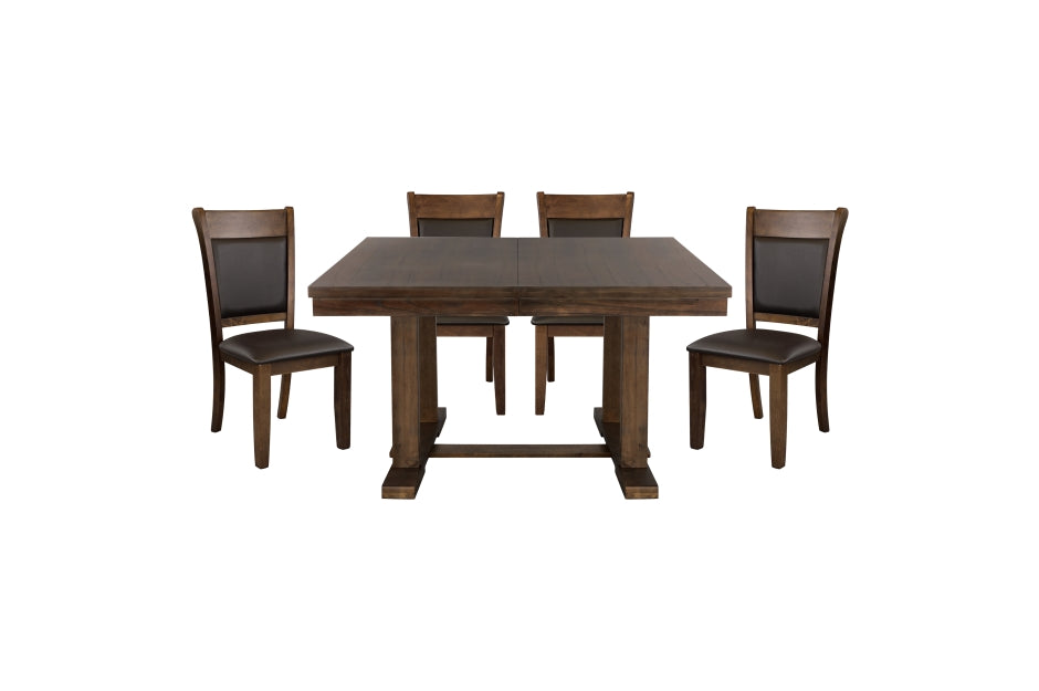 Weiland 5pcs Dining Set LITE RUSTIC BROWN