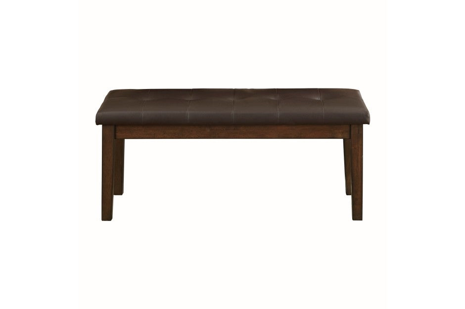 Weiland 6pcs Dining Set W/Bench LITE RUSTIC BROWN