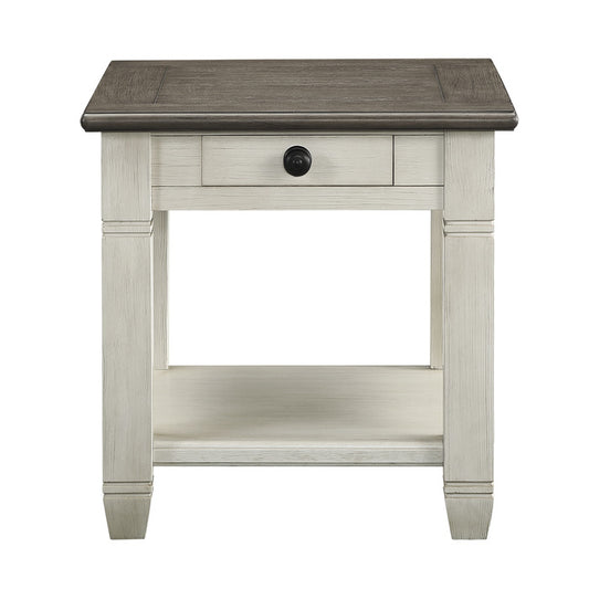 Granby End Table ANTIQUE WHITE