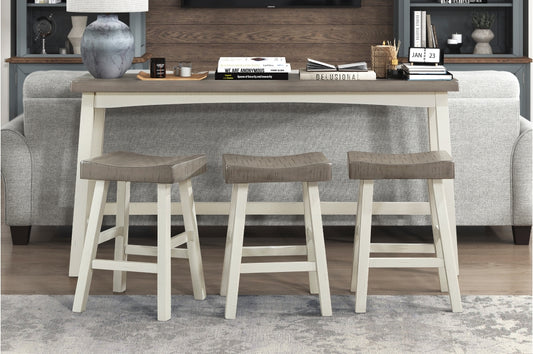 Caspian 5pcs Pub Set-SOLD IN SET ONLY- WHITE/COFFEE