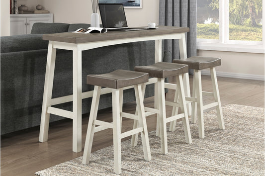 Caspian 4pcs Pub Set WHITE/COFFEE