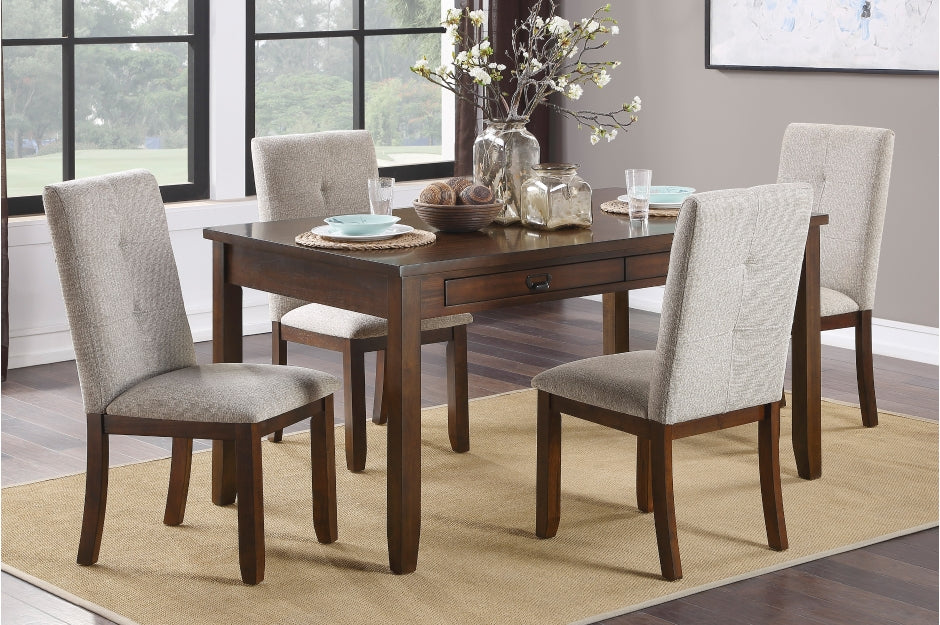 Binghampton 5pcs Dinette Set DARK CHERRY