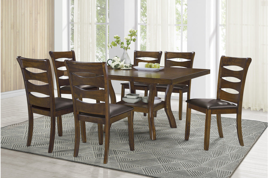 Darla 7pcs Dining Set BROWN