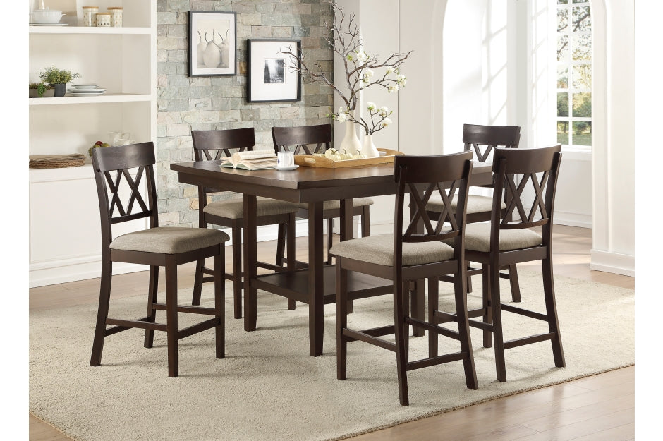Balin 7pcs Counter Set X BACK/DARK BROWN