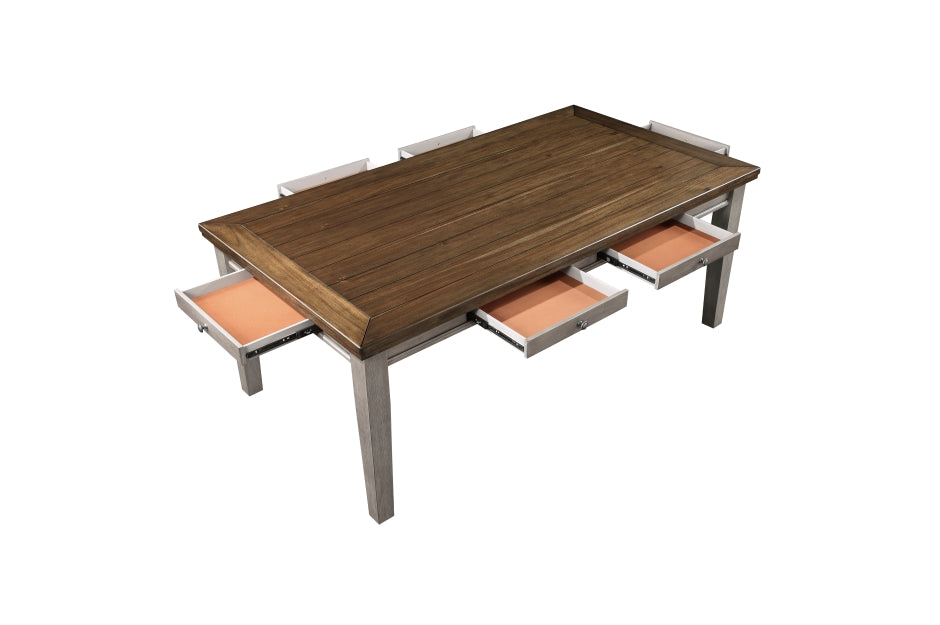 Tigard 5pcs Dining Set CHERRY/GREY