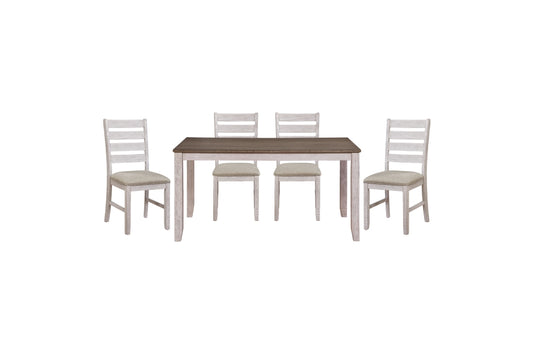 Ithaca 5pcs Dinette Set GREYISH WHITE/BROWN