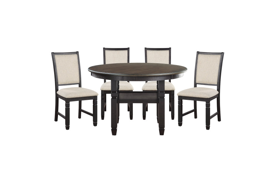 Asher 5pcs Dinette Set BROWN/BLACK