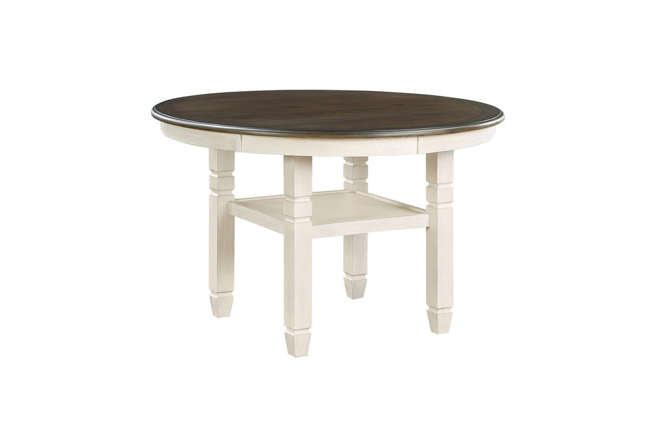 Asher 5pcs Dinette Set BROWN/ANTIQUE WHITE