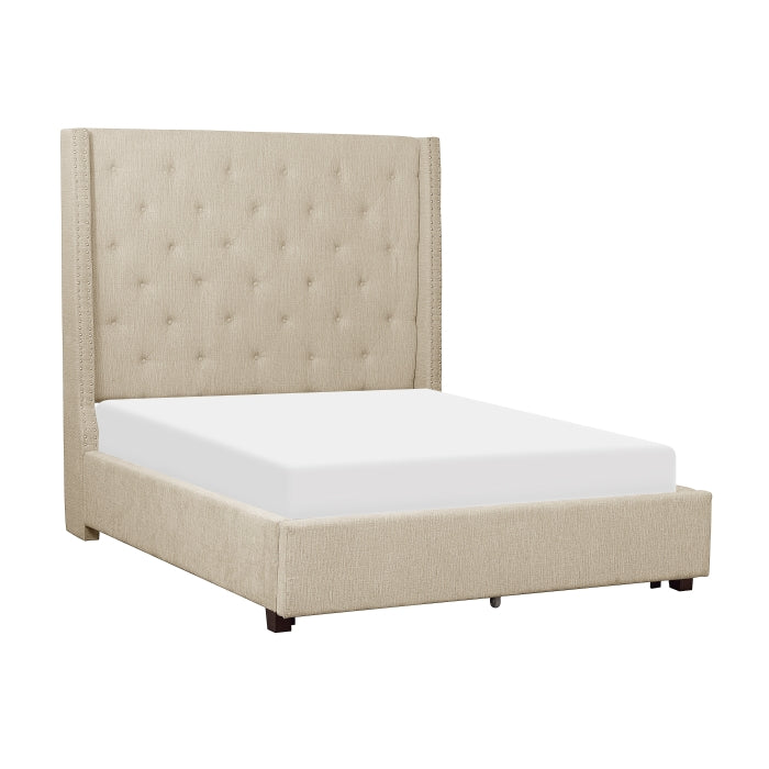 Fairborn Queen Platform Bed BEIGE
