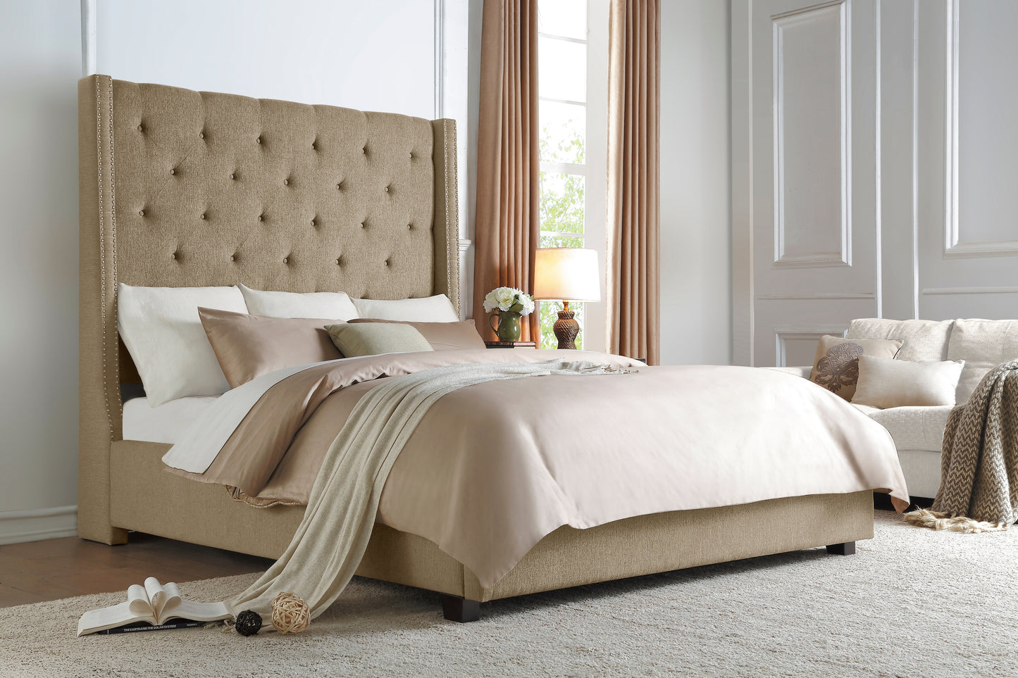 Fairborn Queen Platform Bed BROWN