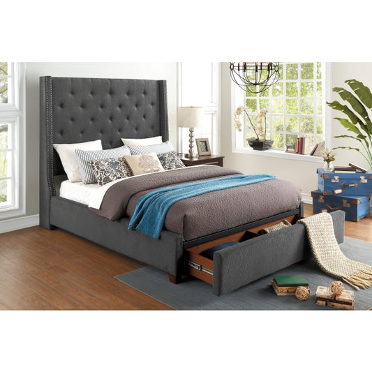 Fairborn Queen Storage Platform Bed GREY