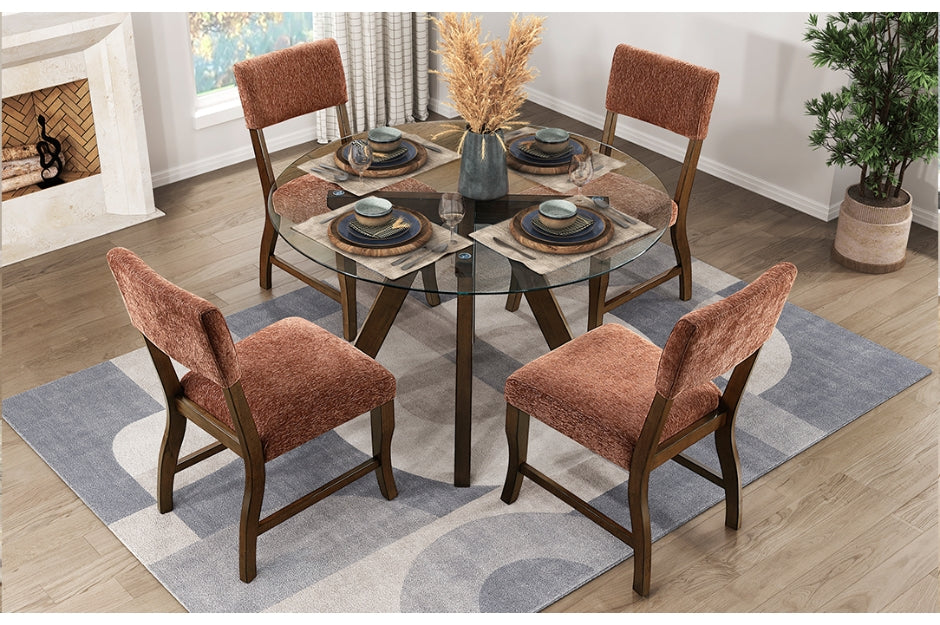 Aiden 5pcs Dinette Set BROWN