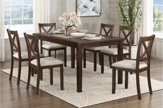 Challis 7pcs Dinette Set SOLD IN SET ONLY - DARK CHERRY