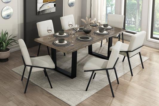 Rochelle 7pcs Dining Set OAK