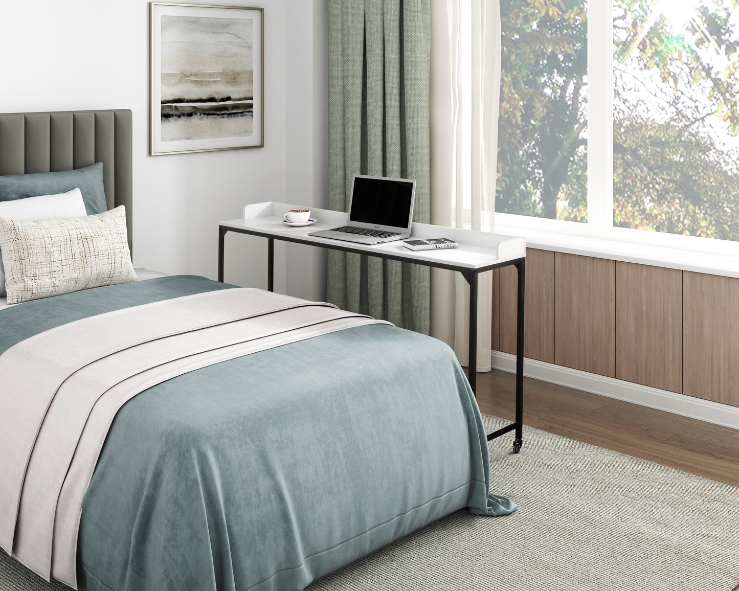 Sumter Over The Bed Desk WHITE